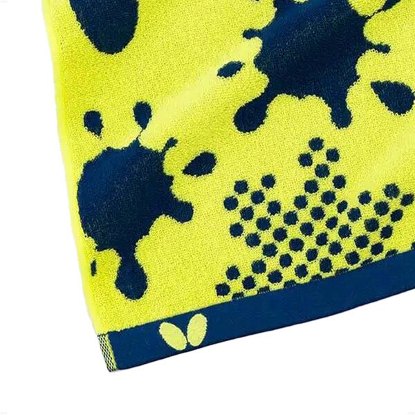 Butterfly Table Tennis - Palest Hand Towel - Yellow - Corner